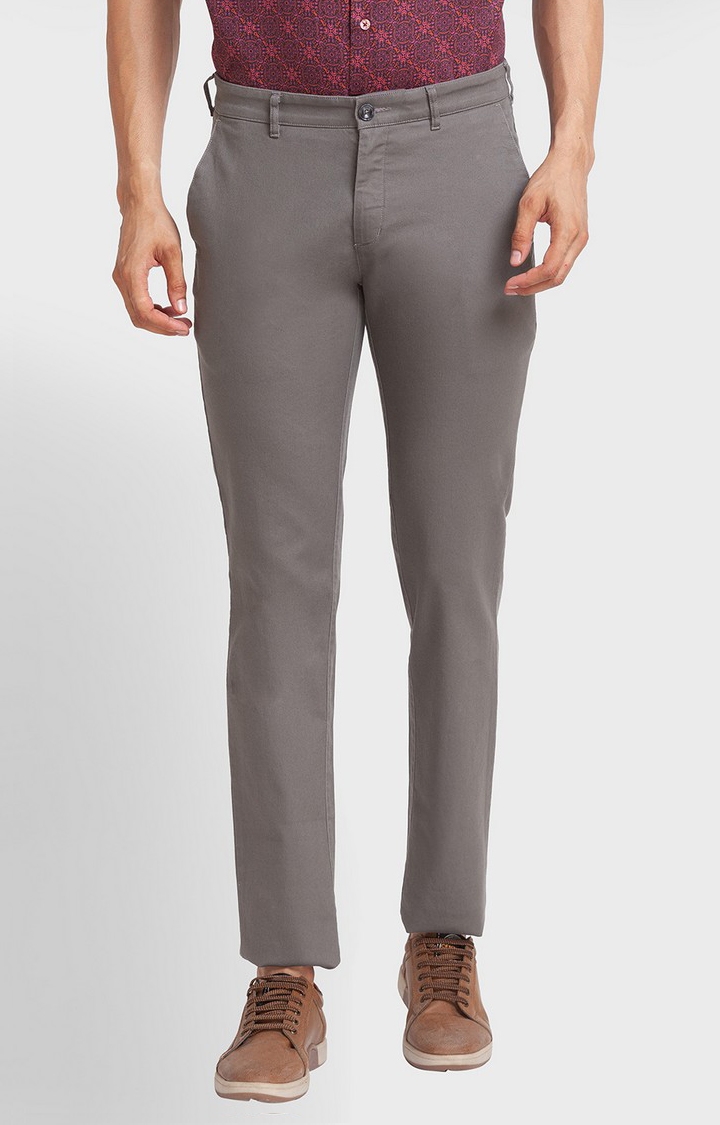 ColorPlus | ColorPlus Contemporary Fit Grey Casual Pant For Men