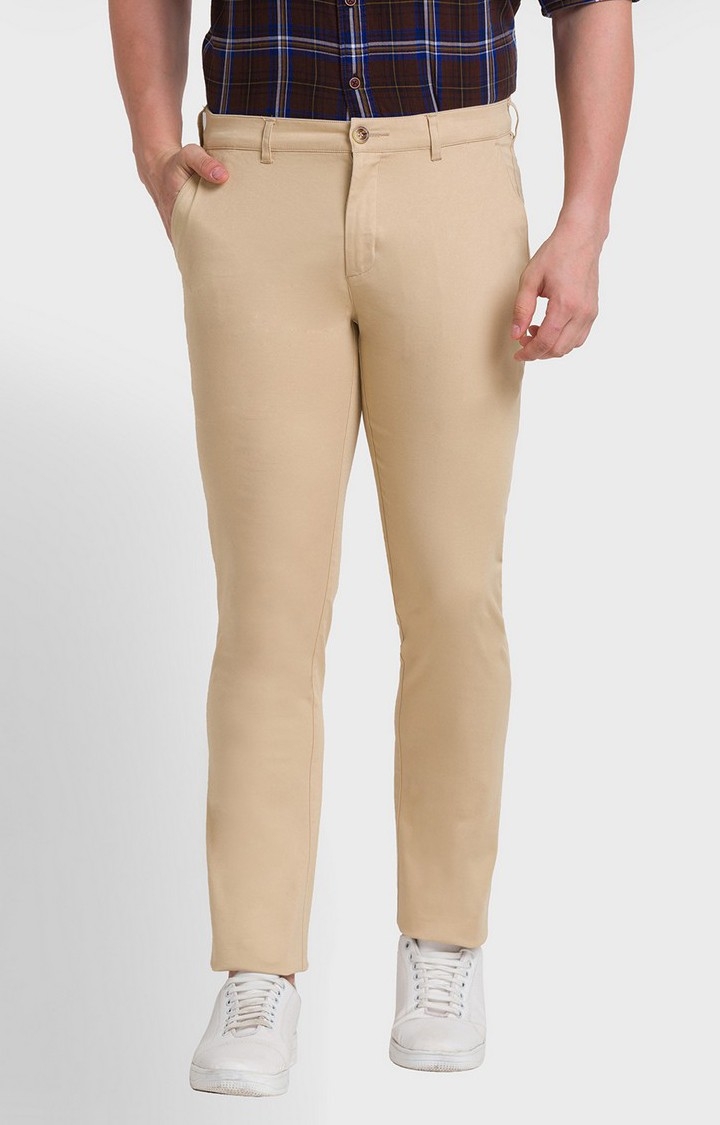 ColorPlus | ColorPlus Contemporary Fit Beige Casual Pant For Men