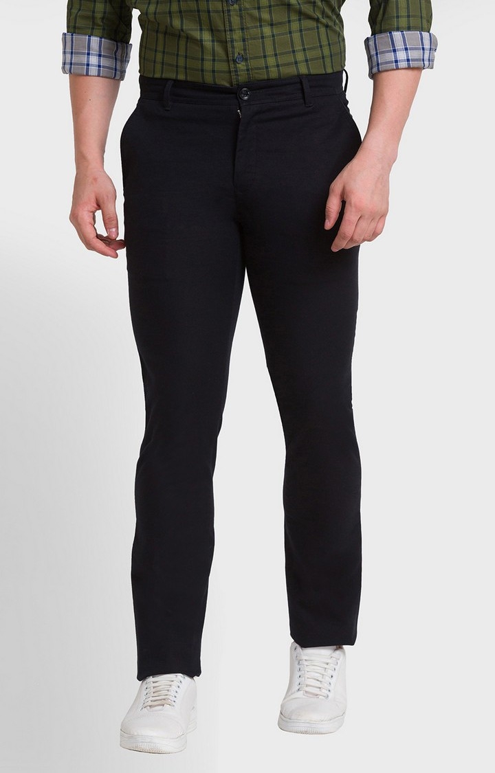 ColorPlus | ColorPlus Contemporary Fit Black Casual Pant For Men