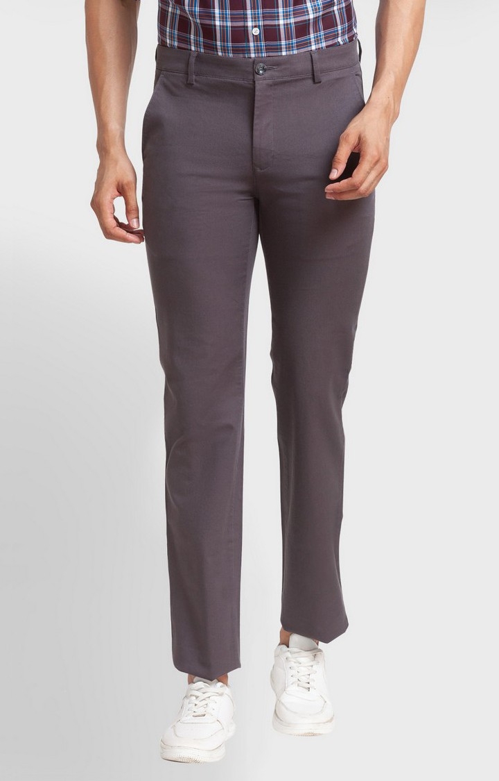 ColorPlus | ColorPlus Tailored Fit Grey Casual Pant For Men