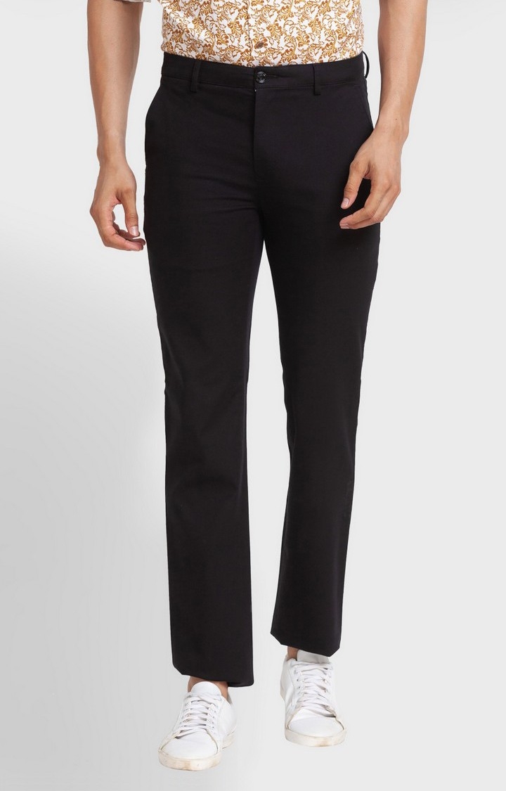 ColorPlus | ColorPlus Tailored Fit Black Casual Pant For Men