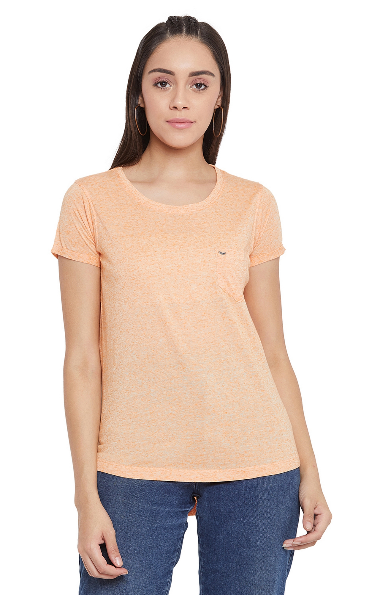 Orange Solid T-Shirt