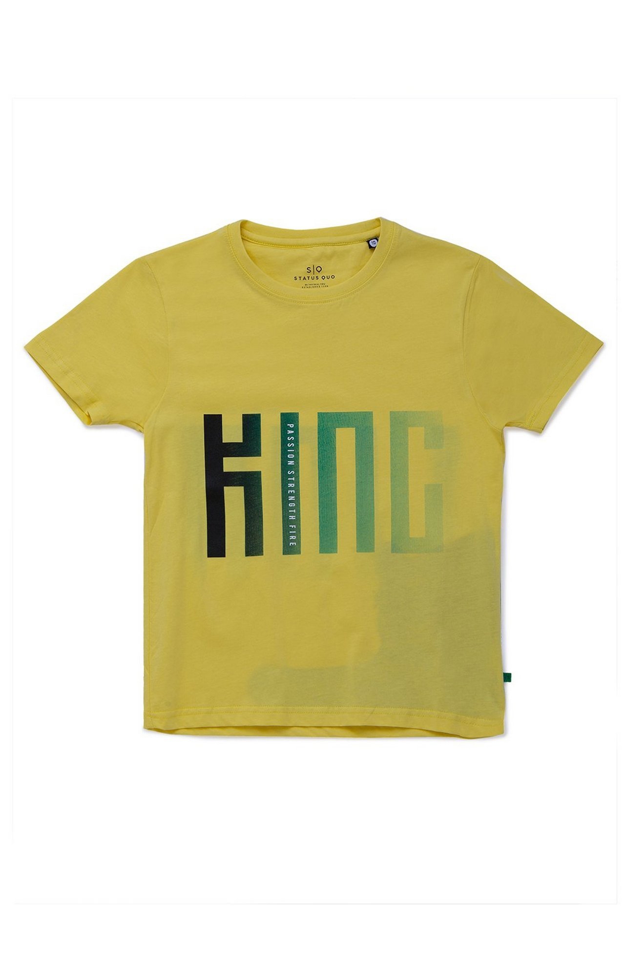 Status Quo | Yellow Kids Printed T-Shirt