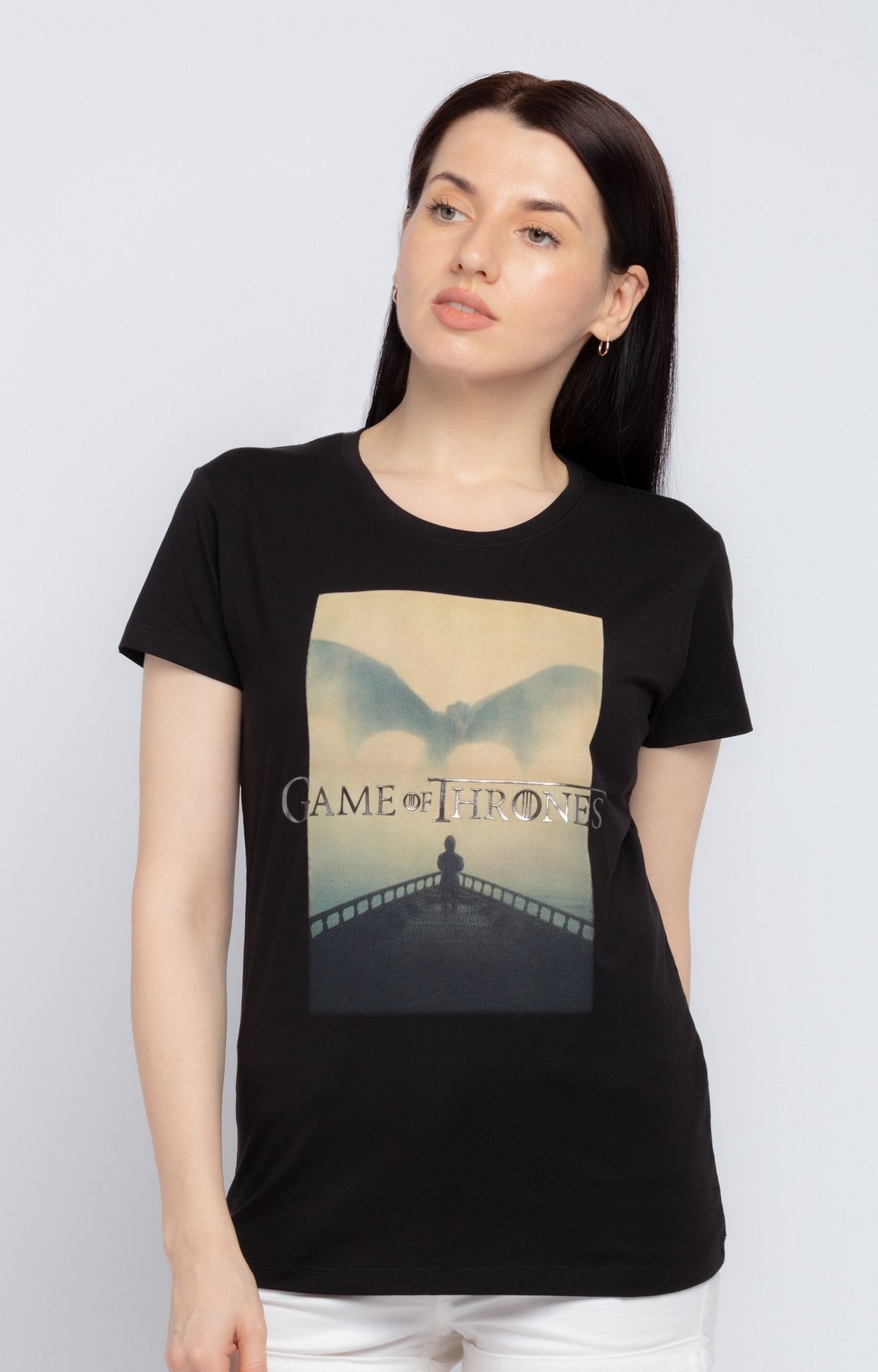 Status Quo | Black Printed Women Game of Thrones T-Shirt