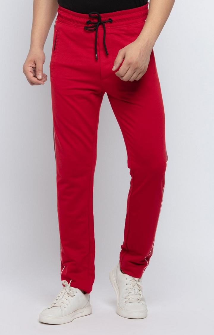 Men's Red  Trackpants