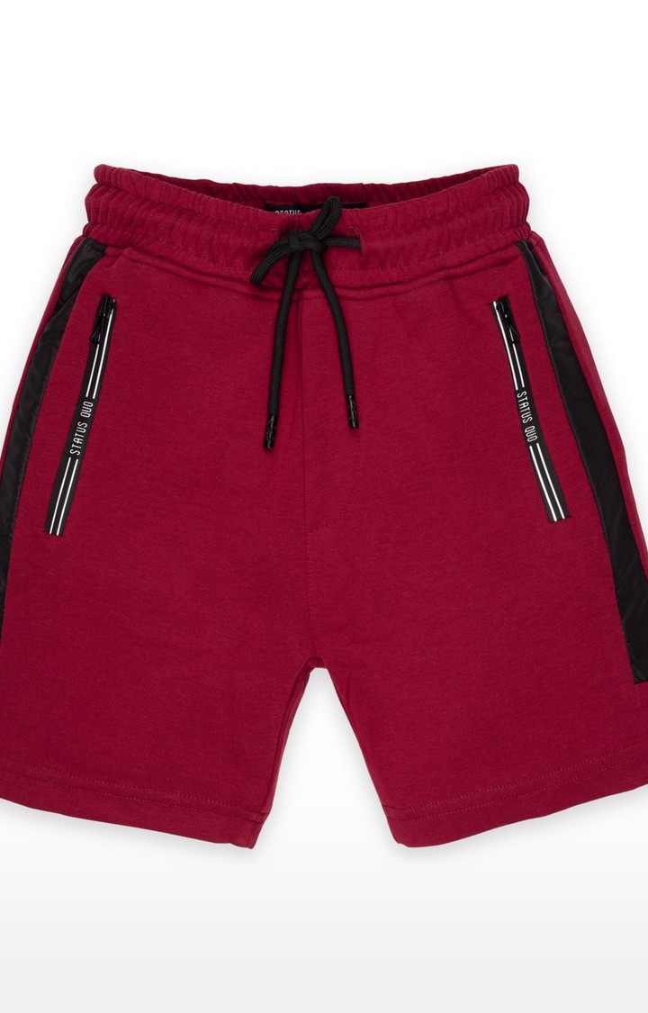 Boy's Red Printed Shorts