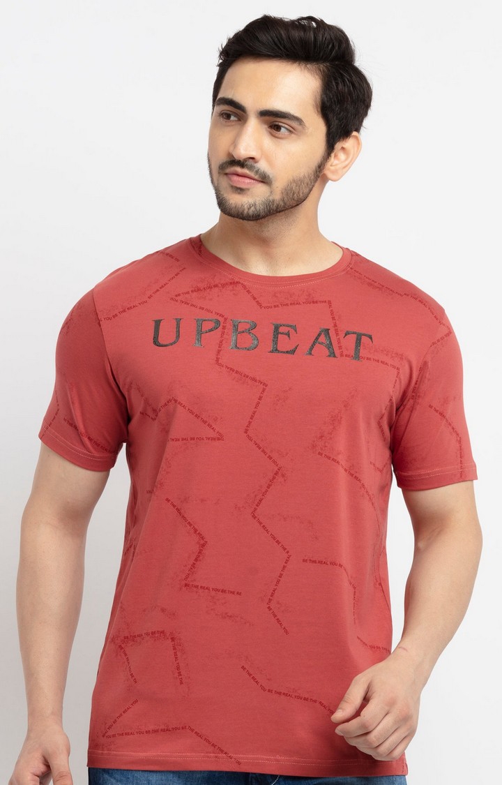 Red Cotton Printed T-Shirts
