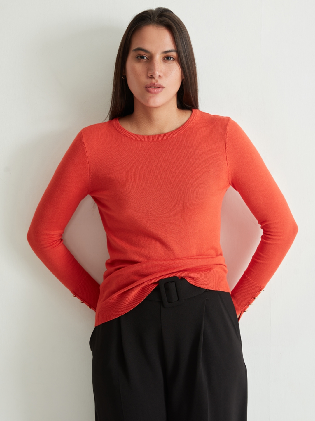 Cover Story | Orange Basic Pullover