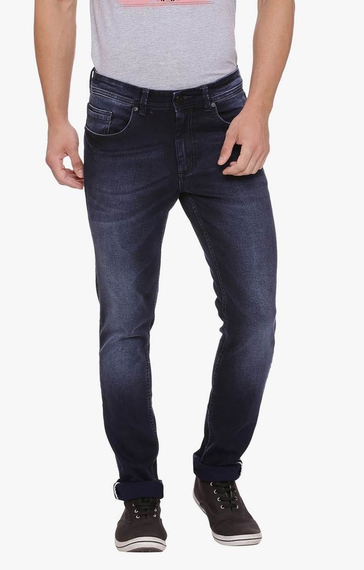 Basics | Blue Solid Jeans