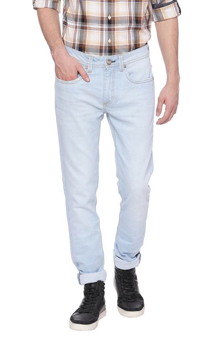 Basics | Blue Solid Jeans