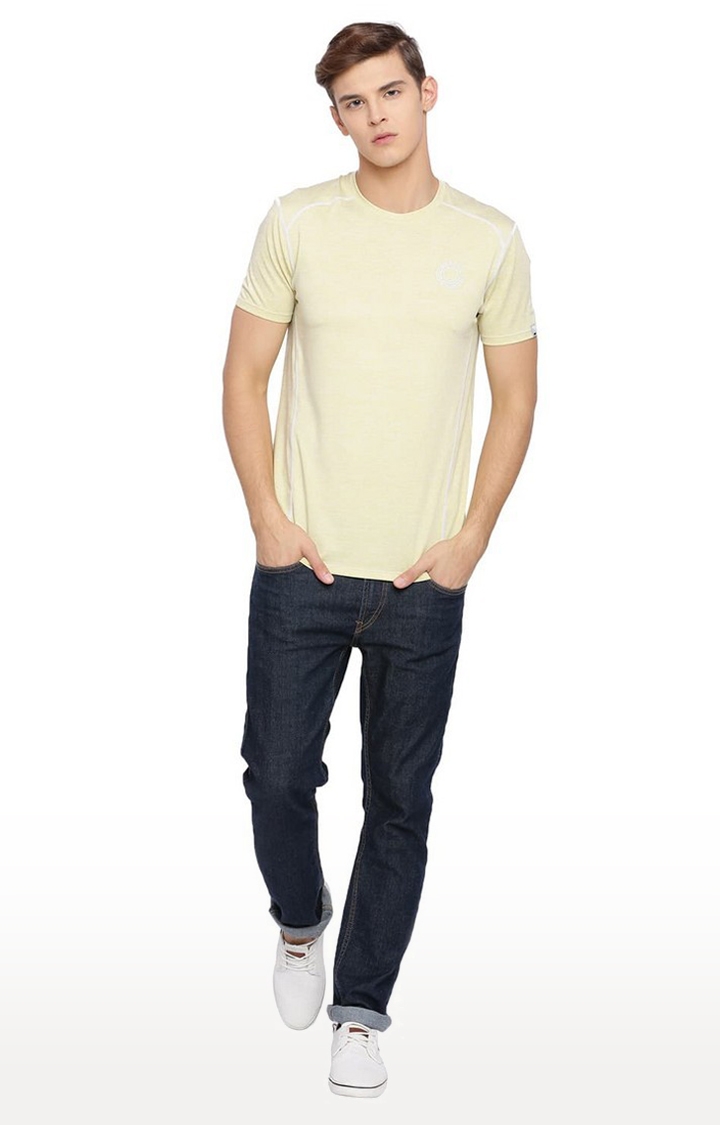 Beige Solid T-Shirts