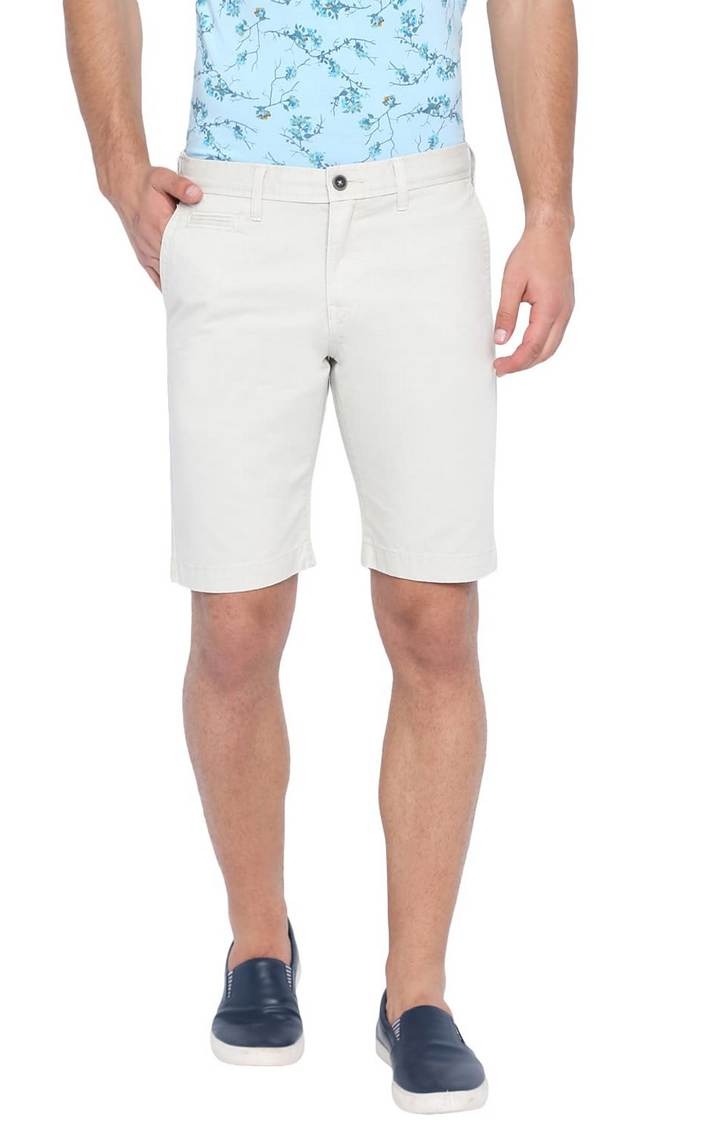 Basics | Beige Solid Shorts