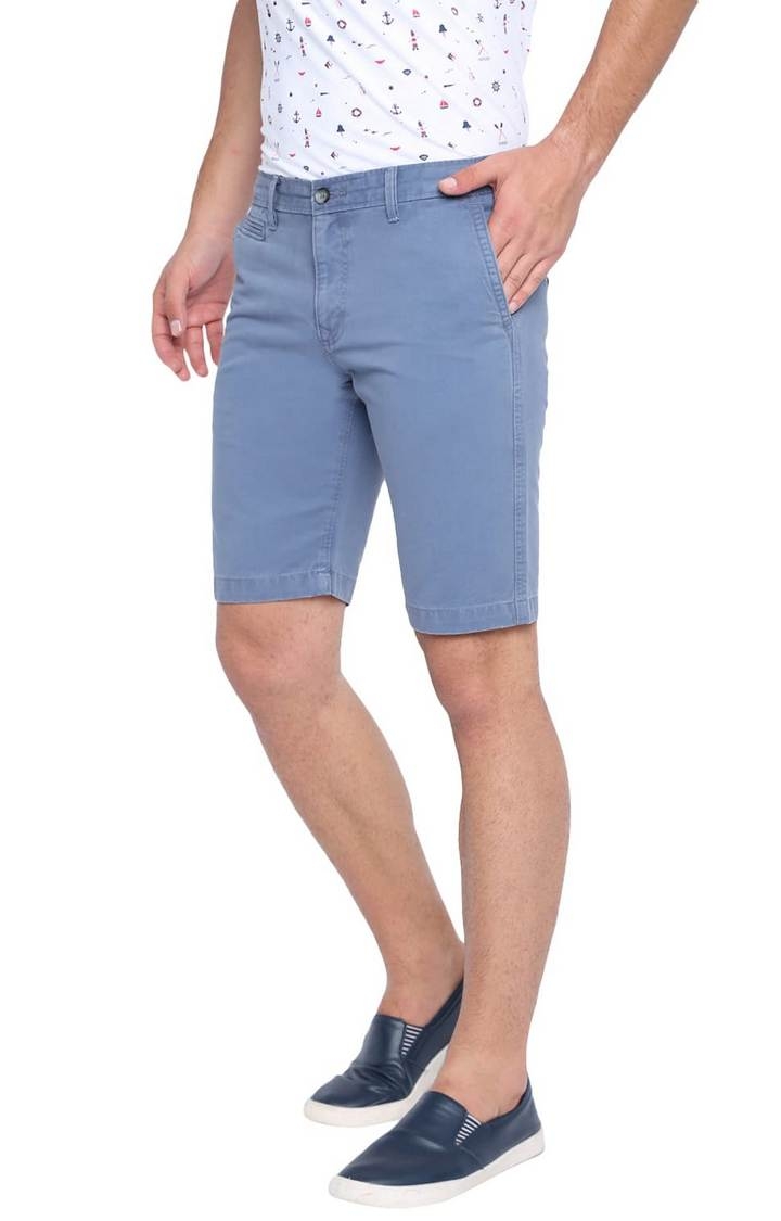 Basics | Blue Solid Shorts