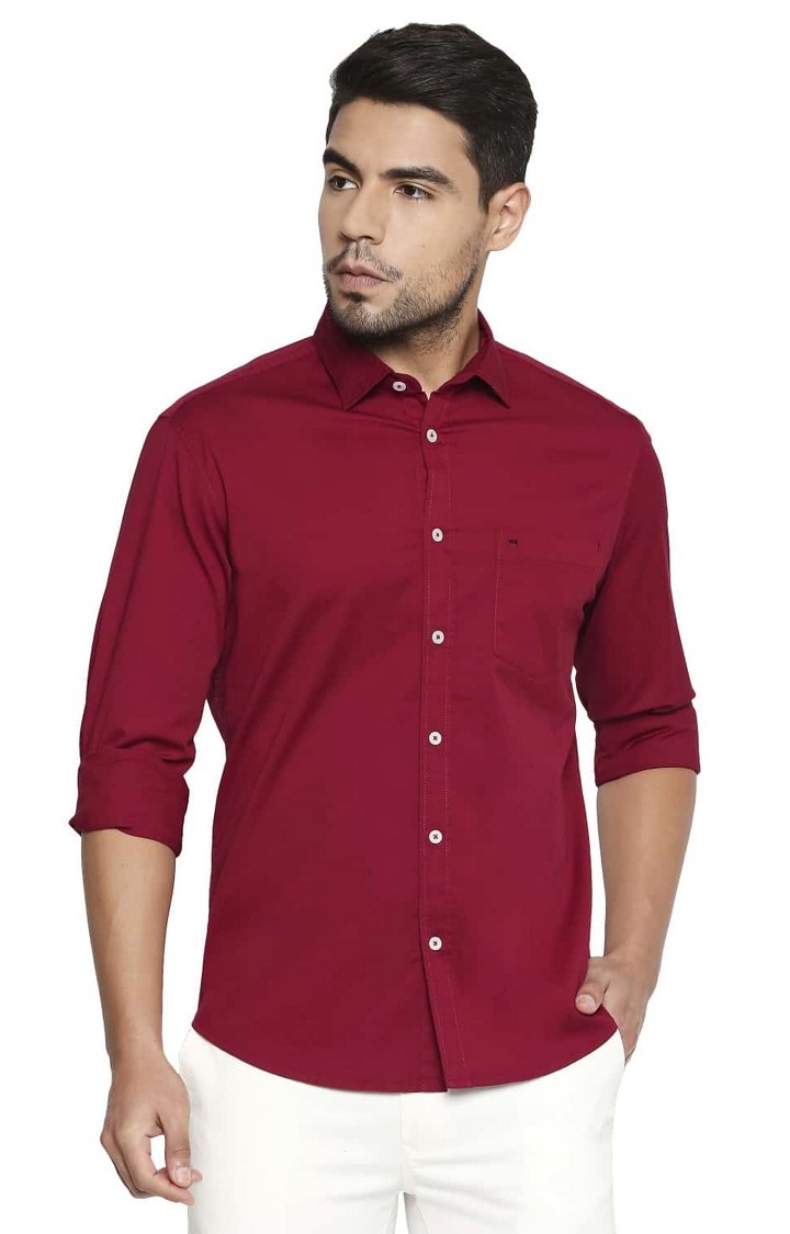 Basics | Red Solid Casual Shirts