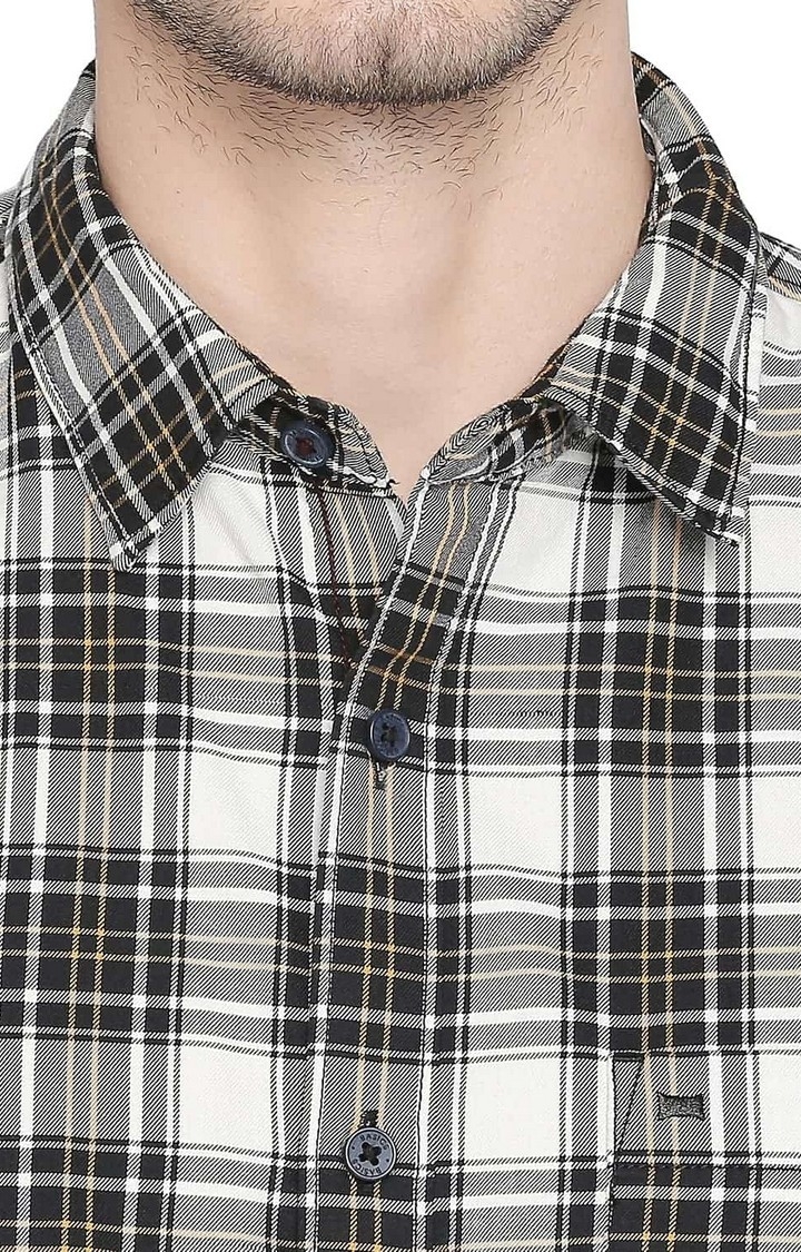 Yellow Checked Casual Shirts