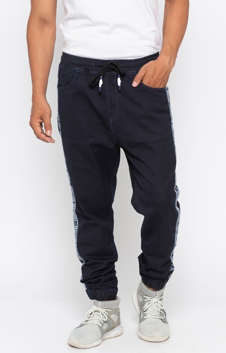 Spykar | Spykar Raw Blue Solid Jogger Fit Jeans