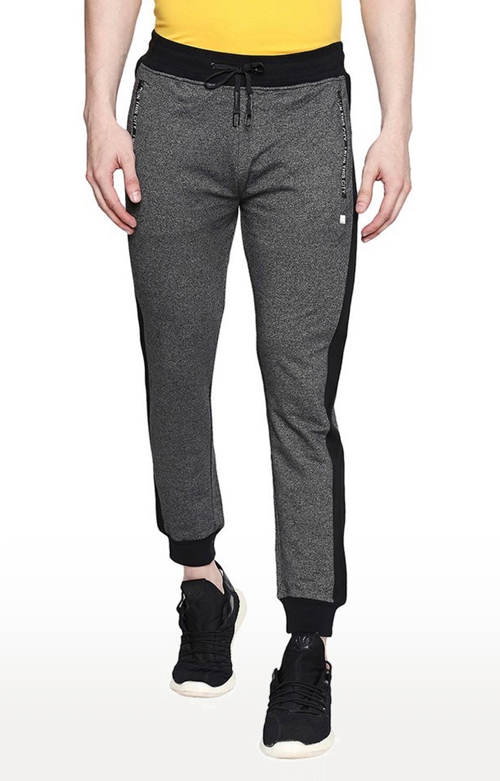 spykar | Men's Grey Cotton Melange Activewear Joggers