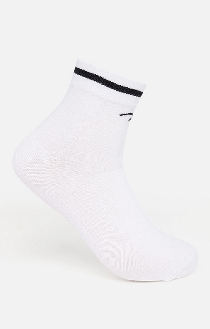Spykar | Spykar Black & White Solid Ankle Length Socks - Pair Of 2