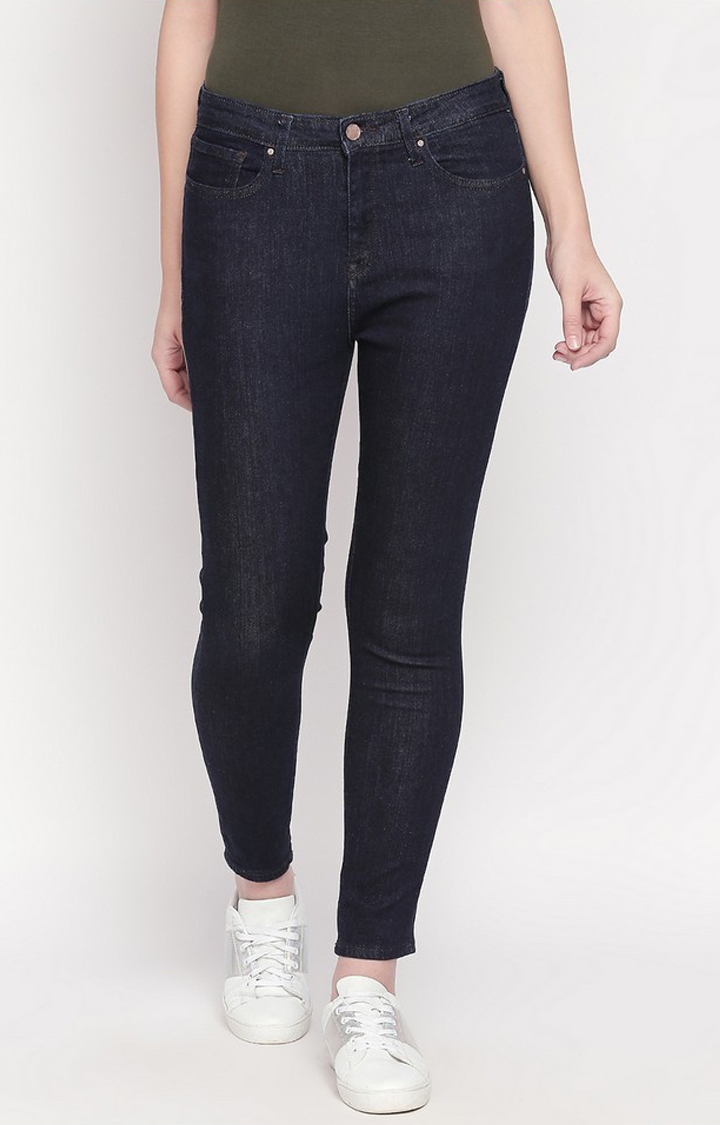 Spykar | Spykar Blue Solid Slim Fit Jeans