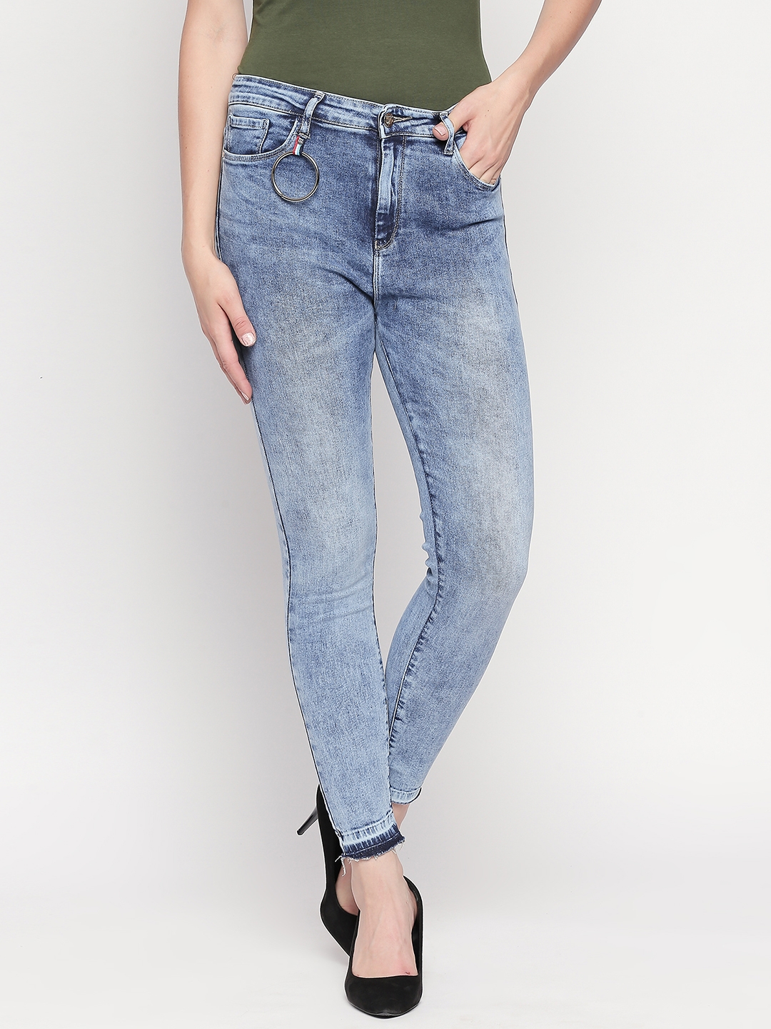 Spykar | Spykar MID_BLUE Cotton Women Jeans
