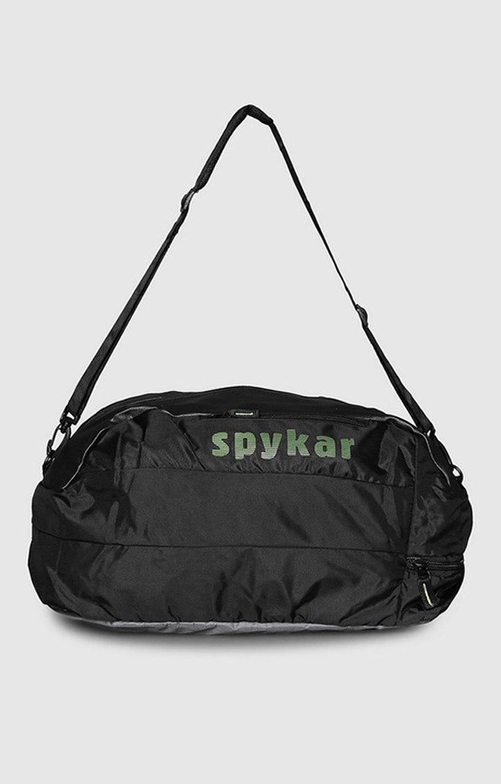 Spykar Black Solid Duffle/Gym Bag
