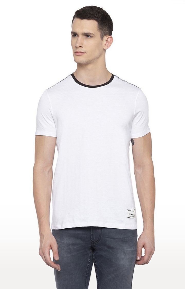 Spykar | Spykar White Solid T-Shirt