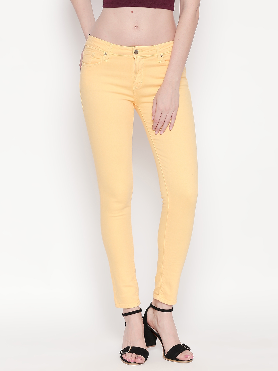 Spykar | Spykar Mango Solid Super Skinny Ankle Length Fit Jeans