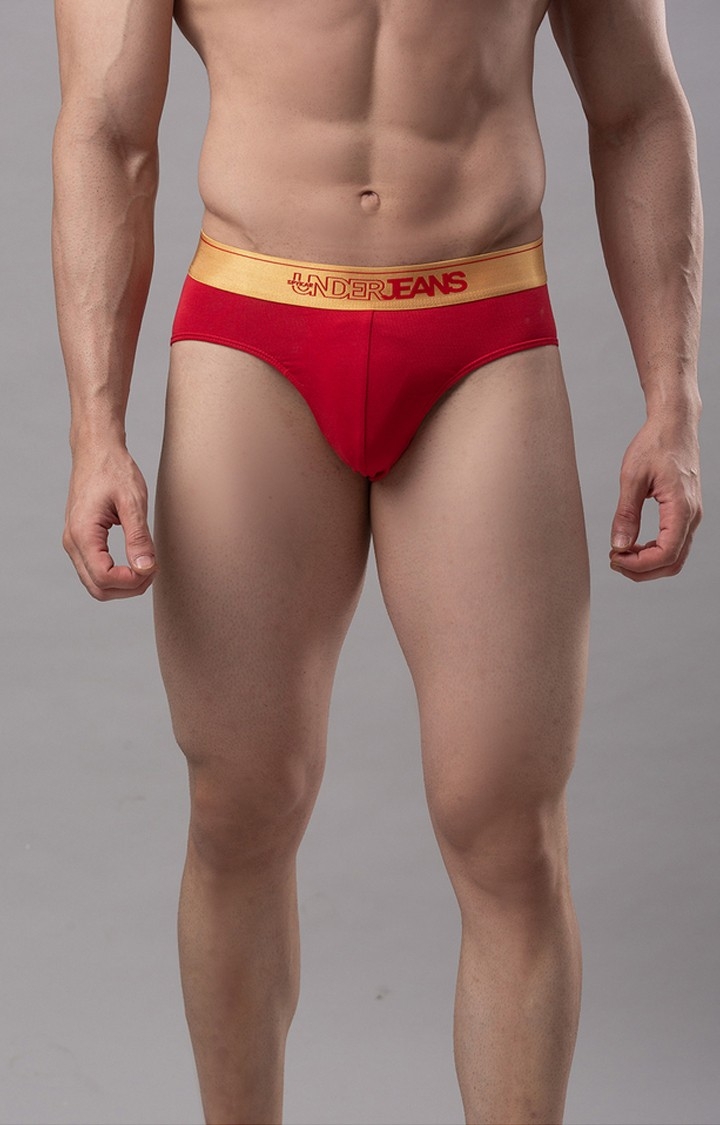 Red Solid Briefs