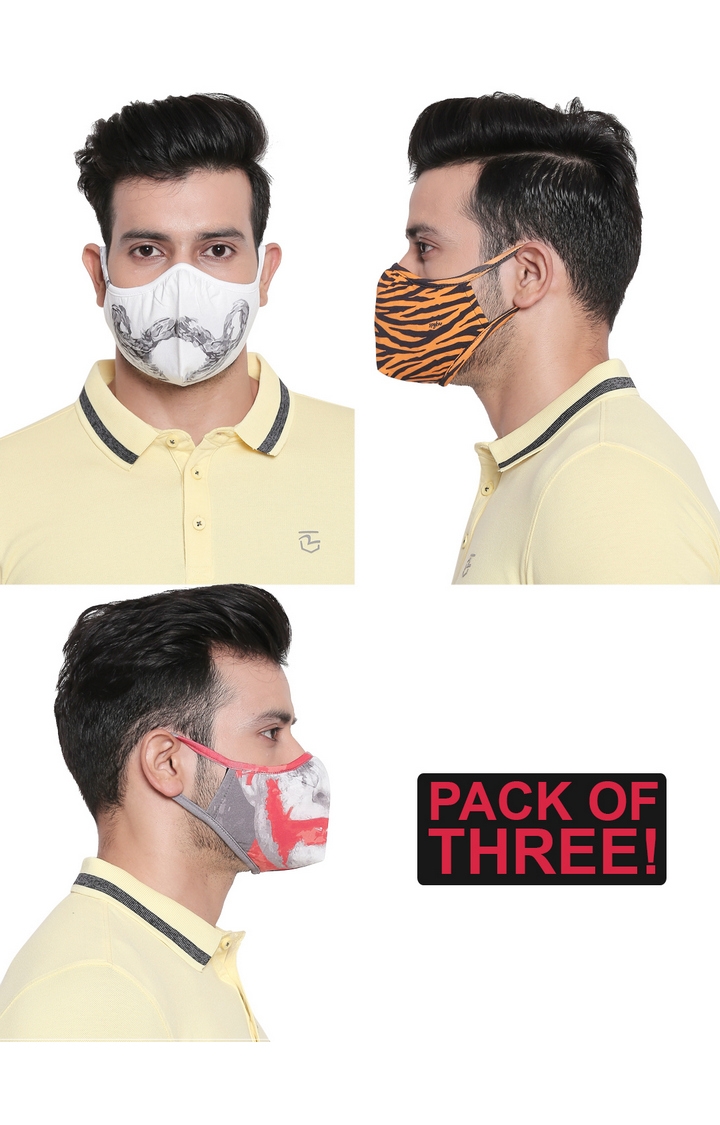 Spykar | Spykar Assorted Designer Protective Face Mask - Set of 3