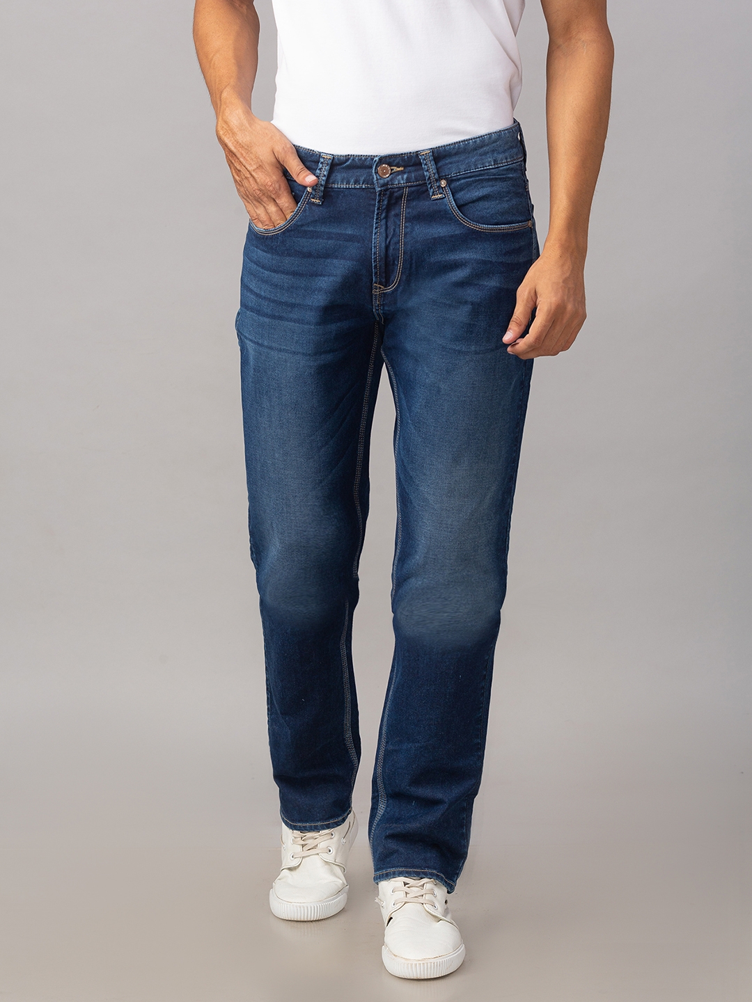 Spykar | Spykar Blue Cotton Comfort Fit Jeans (Ricardo)