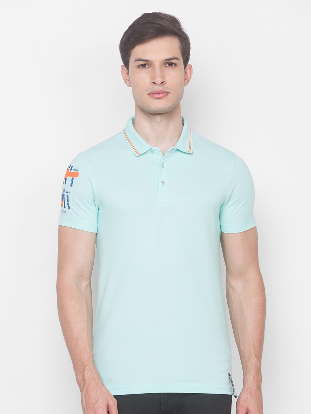 SPYKAR | Spykar Blue Cotton Men T-Shirt