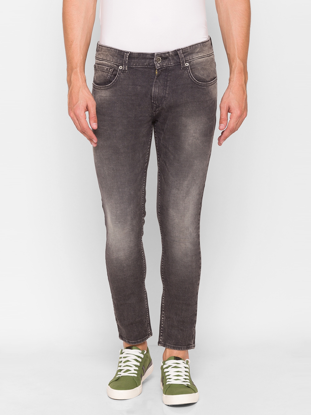 Spykar | Spykar Grey Cotton Men Jeans (KANO)