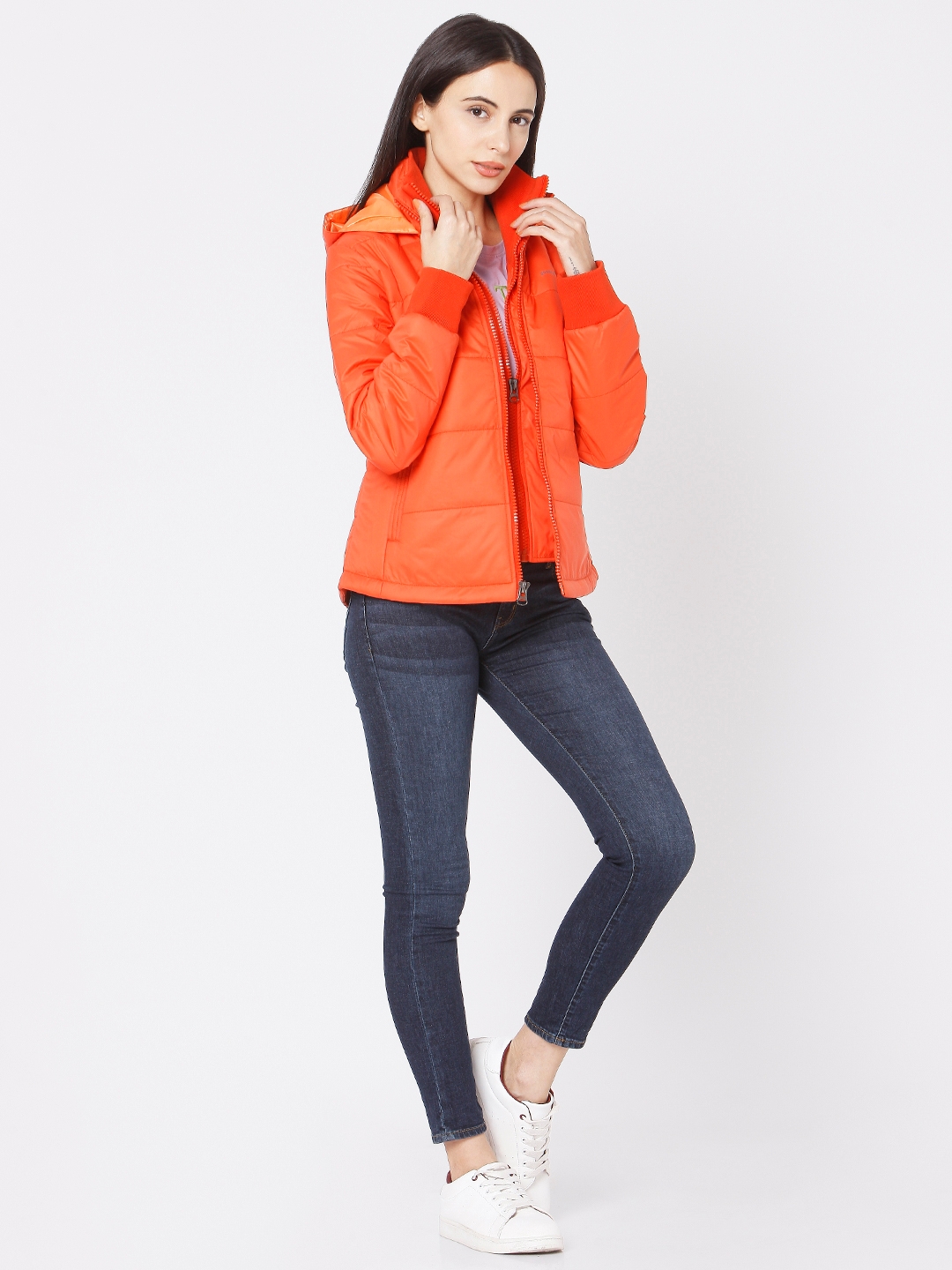 SPYKAR | Spykar Orange Polyester Women Jacket