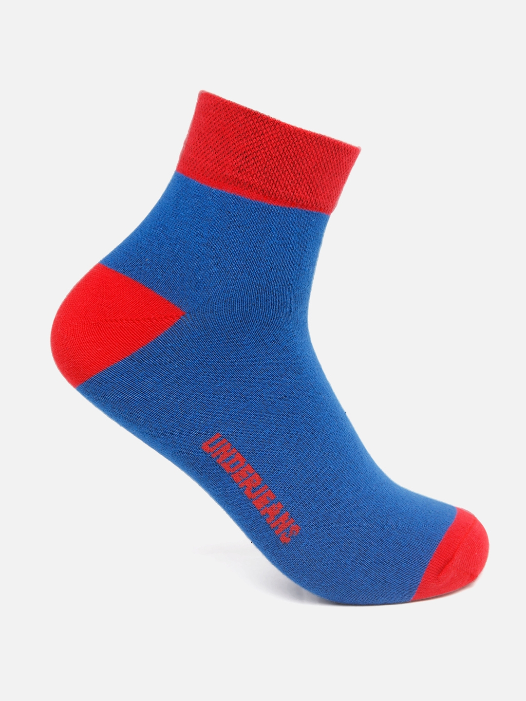 Spykar | Underjeans by Spykar Men Blue/Red Ankle Length (Non Terry) Single Pair of Socks