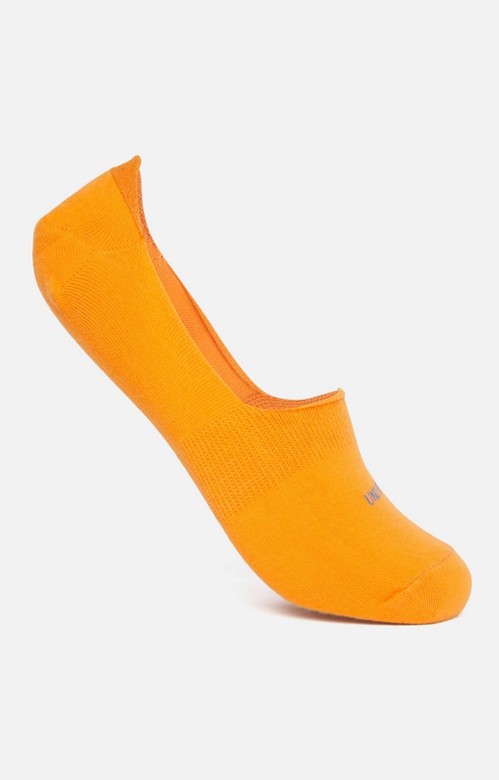 Underjeans By Spykar Men Orange No Show Single Pair Of Socks