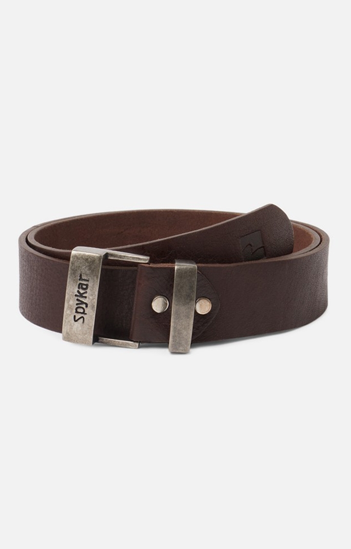 Spykar | Spykar Brown Genuine Leather Belt