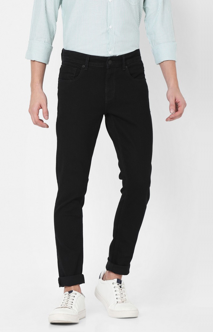 Spykar | Spykar Black Cotton Slim Jeans