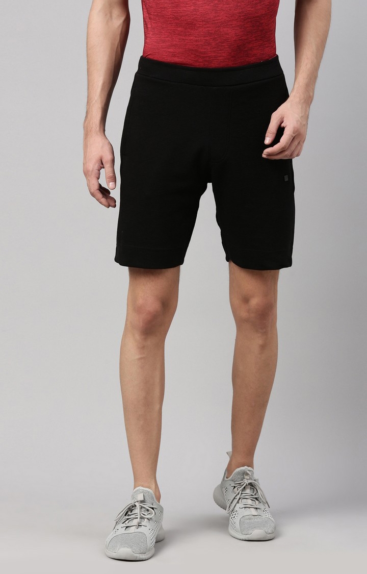 Men's Black Cotton Shorts