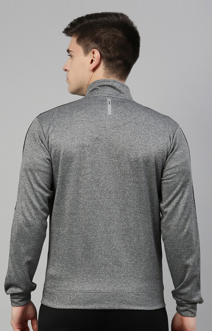Men's Grey Cotton Blend Regular Western Jackets