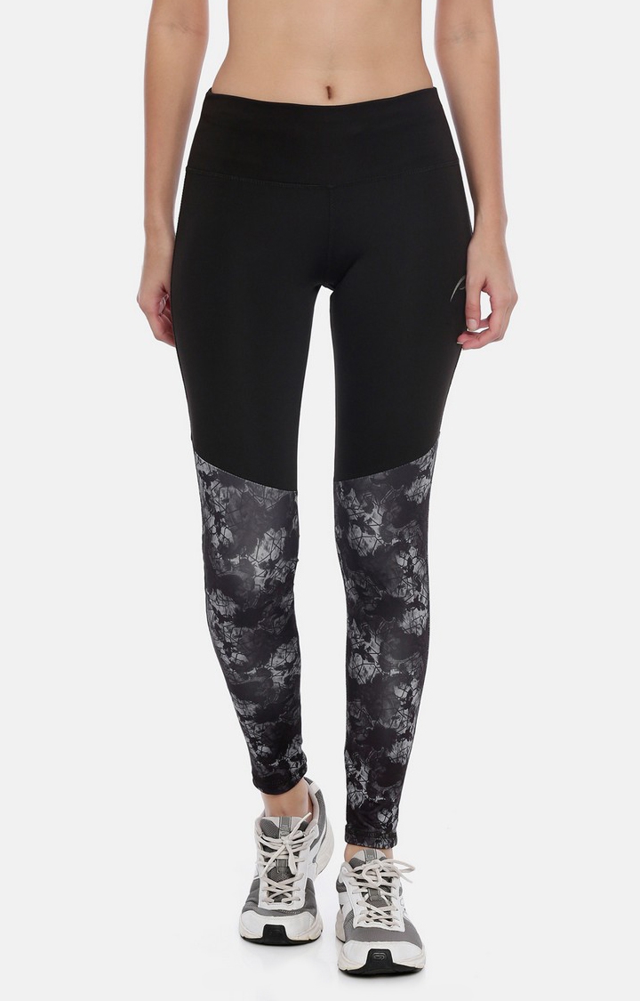 Women's Black Polyester Trackpants