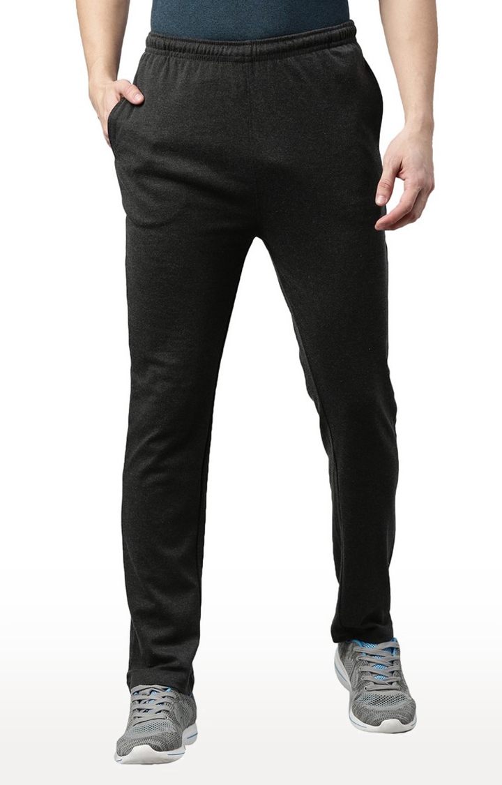 Proline | Men's Grey Cotton Solid Trackpants