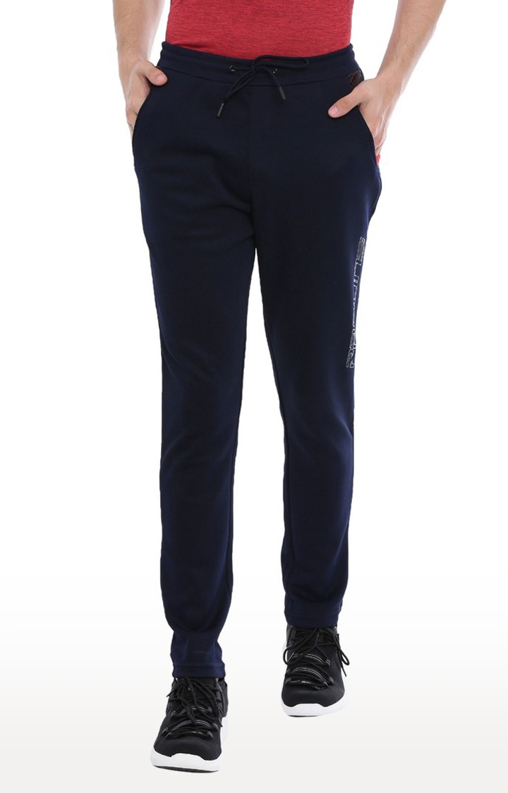 Proline | Men's Blue Cotton Solid Trackpants