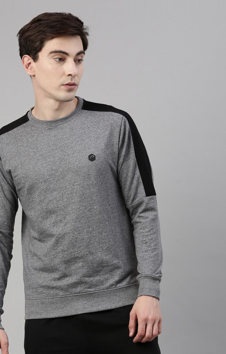 Men's Grey Cotton Sweatshirts
