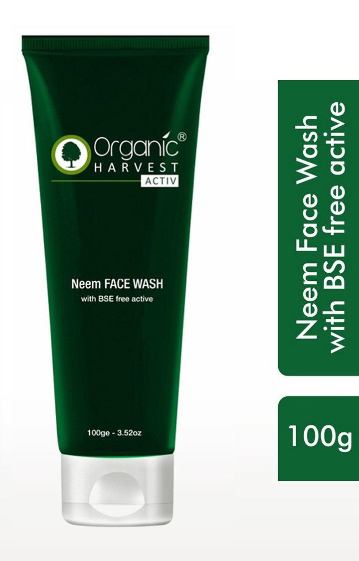 Organic Harvest Face Wash - Neem (BSE free Active), 100gm