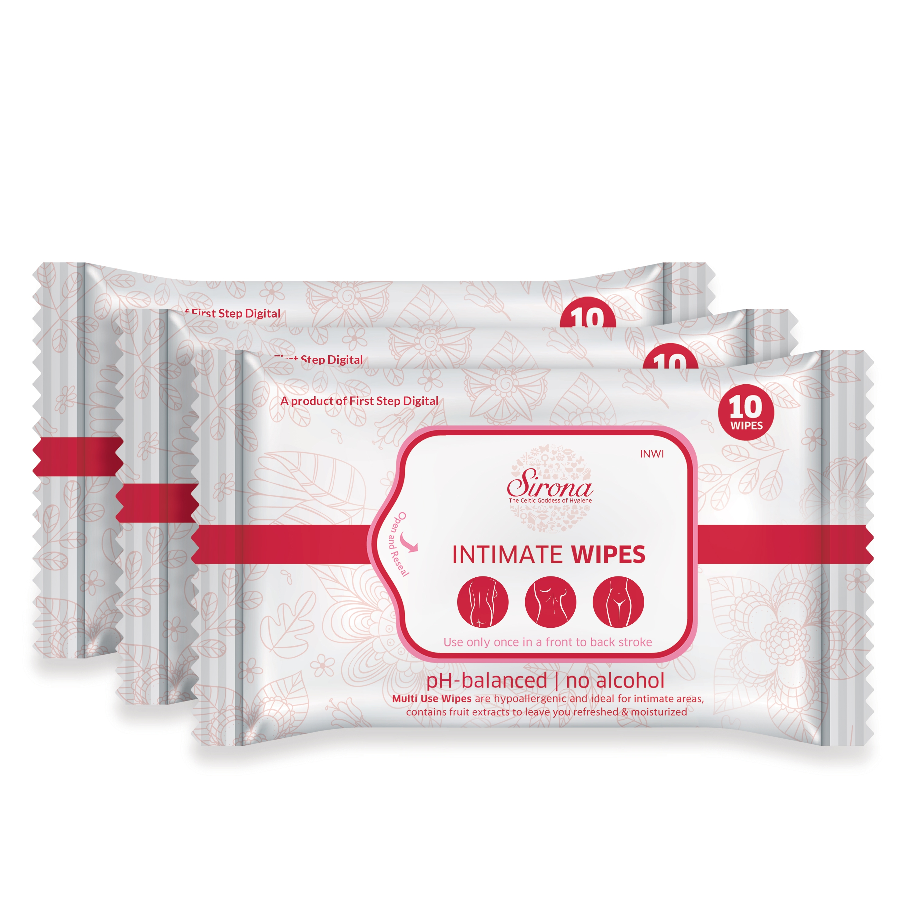 Sirona | Intimate Wet Wipes By Sirona 30 Wipes (3 Pack - 10 Wipes Each)