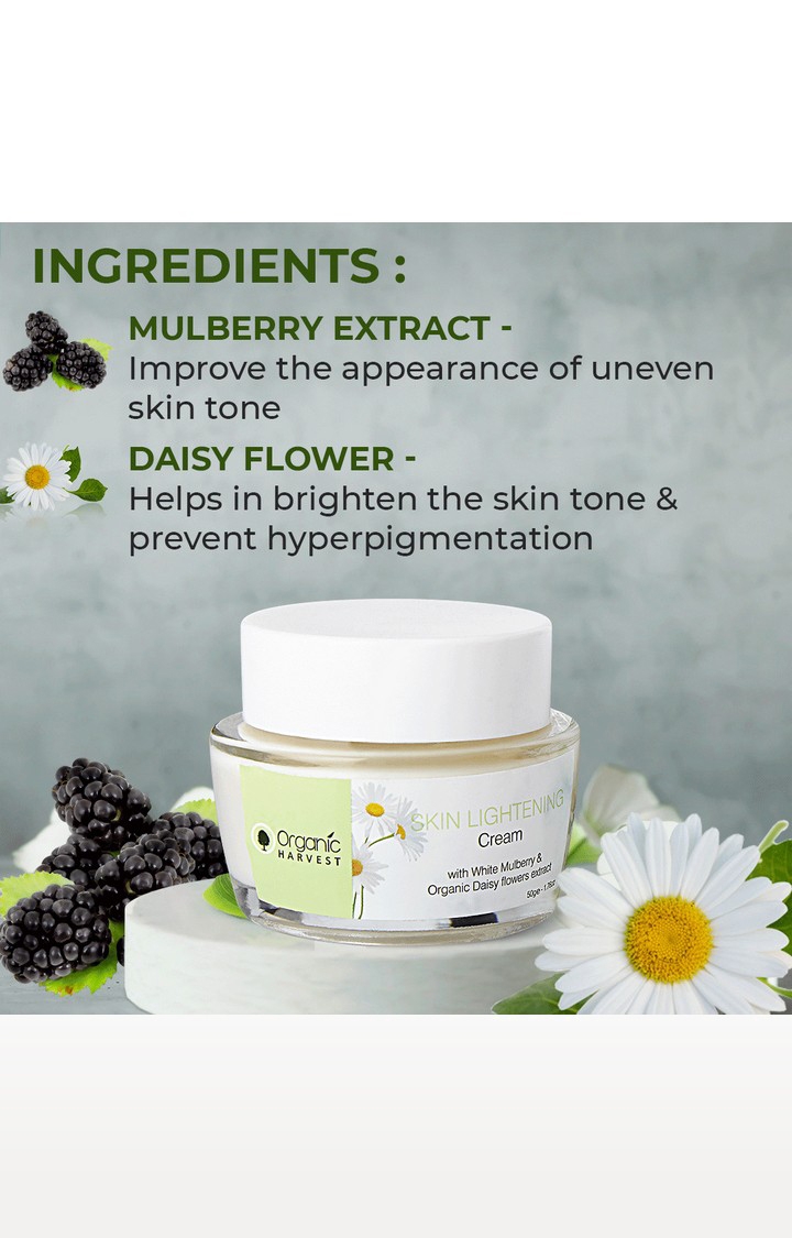Organic Harvest Skin Lightening Cream, 50gm