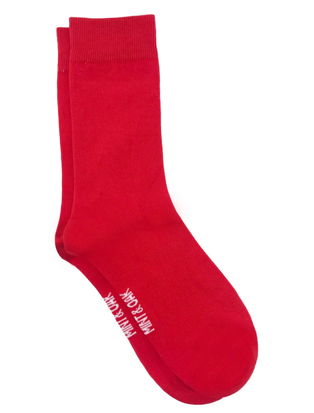 Mint & Oak | Mint & Oak Tomato Red Calf Length Socks for Men