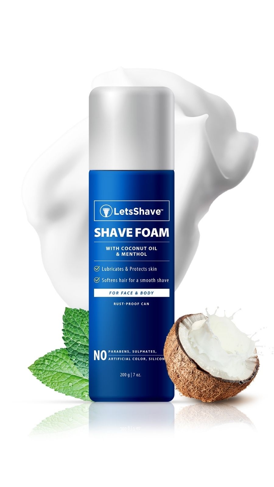 LetsShave | LetsShave Shave Foam - Coconut Oil Enriched - 200 g