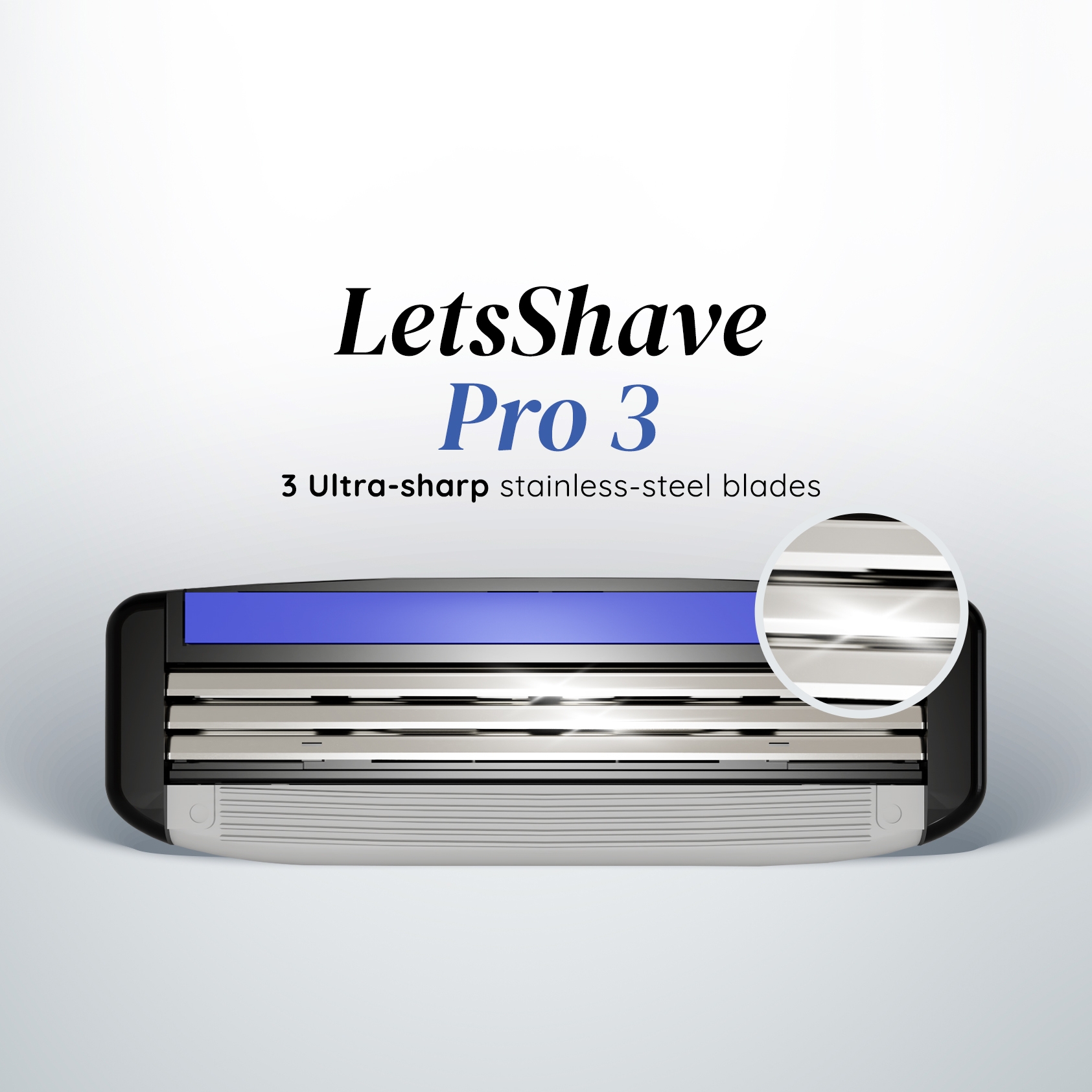 LetsShave Pro 3 Shaving Blades - Pack of 4 Razor Blades