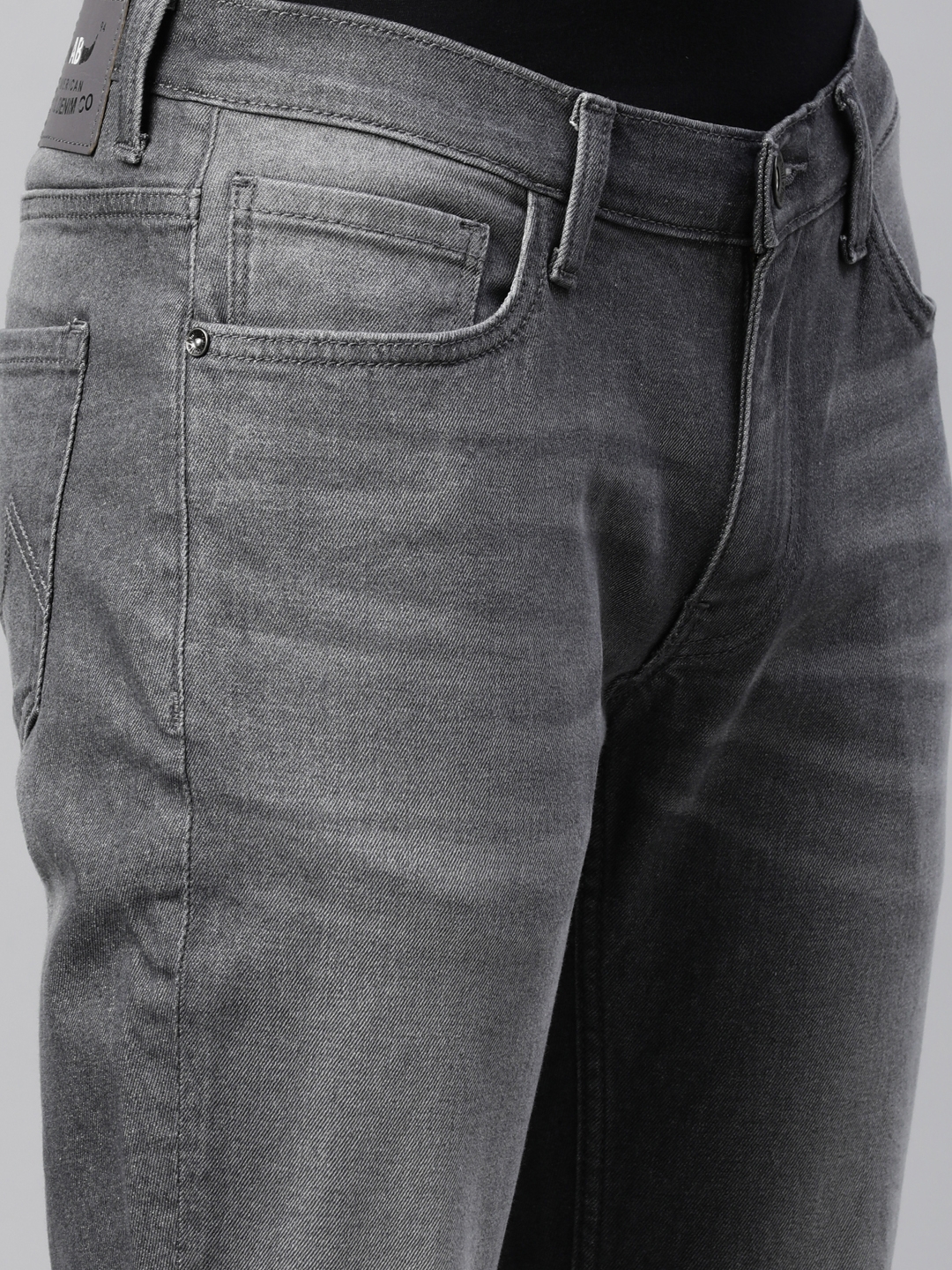 American Bull Mens Solid Ankle Length Denim Jeans